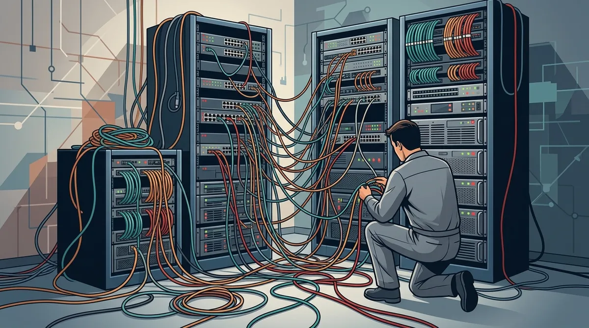Poor network cabling installation