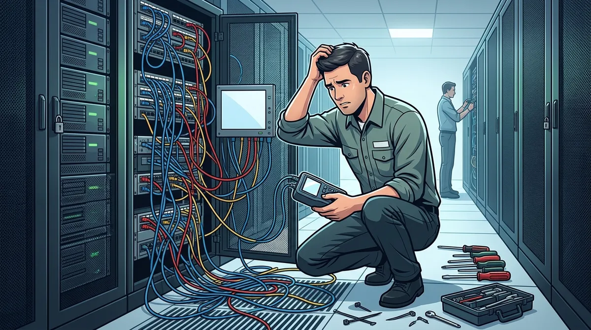 Poor network cabling installation