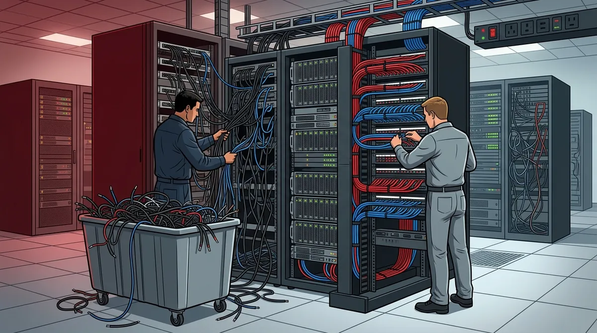 Poor network cabling installation