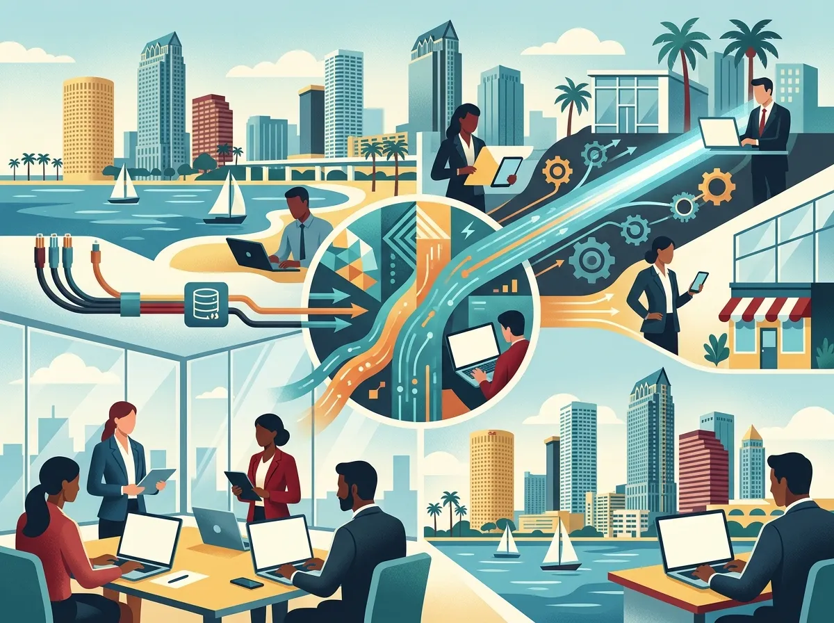 What is the difference between fiber and broadband internet for businesses in Tampa?