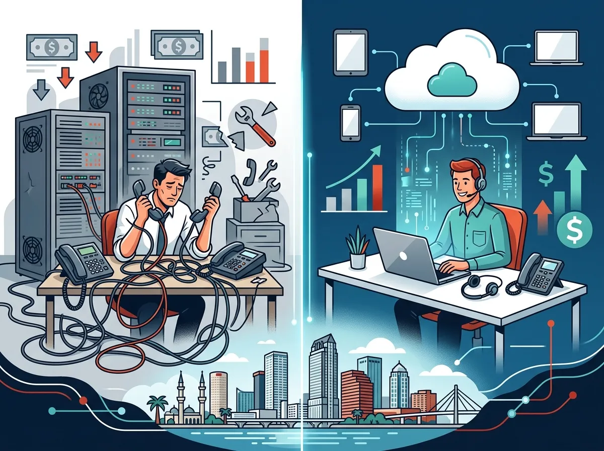 How do I switch my business phone system to the cloud in Tampa?