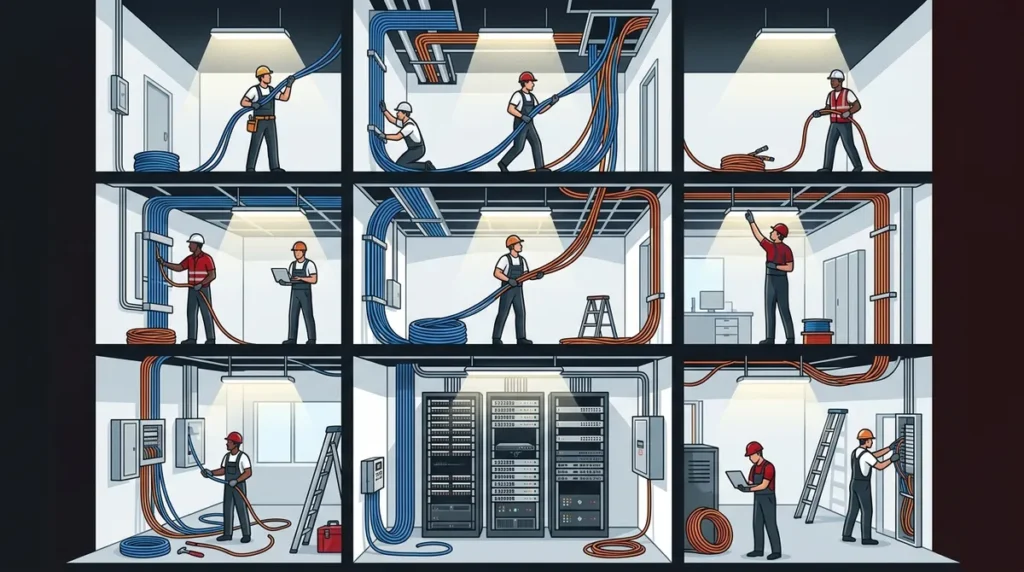 How long does structured cabling installation take for a commercial building in Tampa?