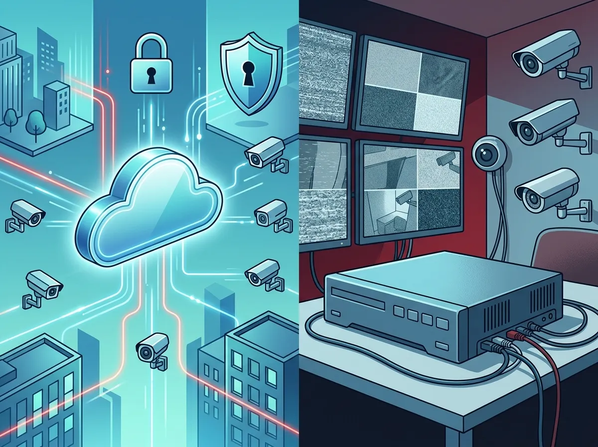 What is the difference between cloud video security and traditional DVR systems?