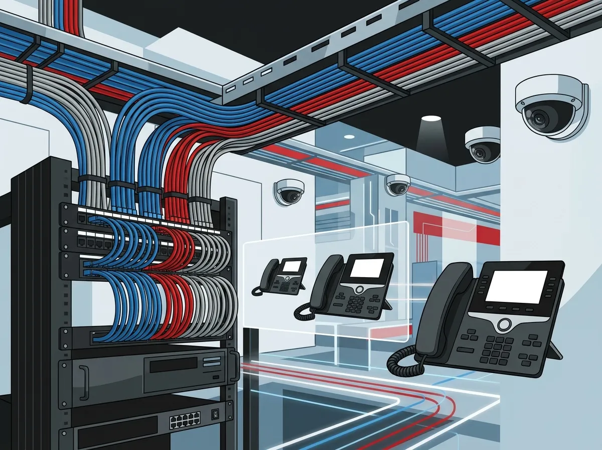 Can structured cabling support VoIP phones and security cameras in Tampa?