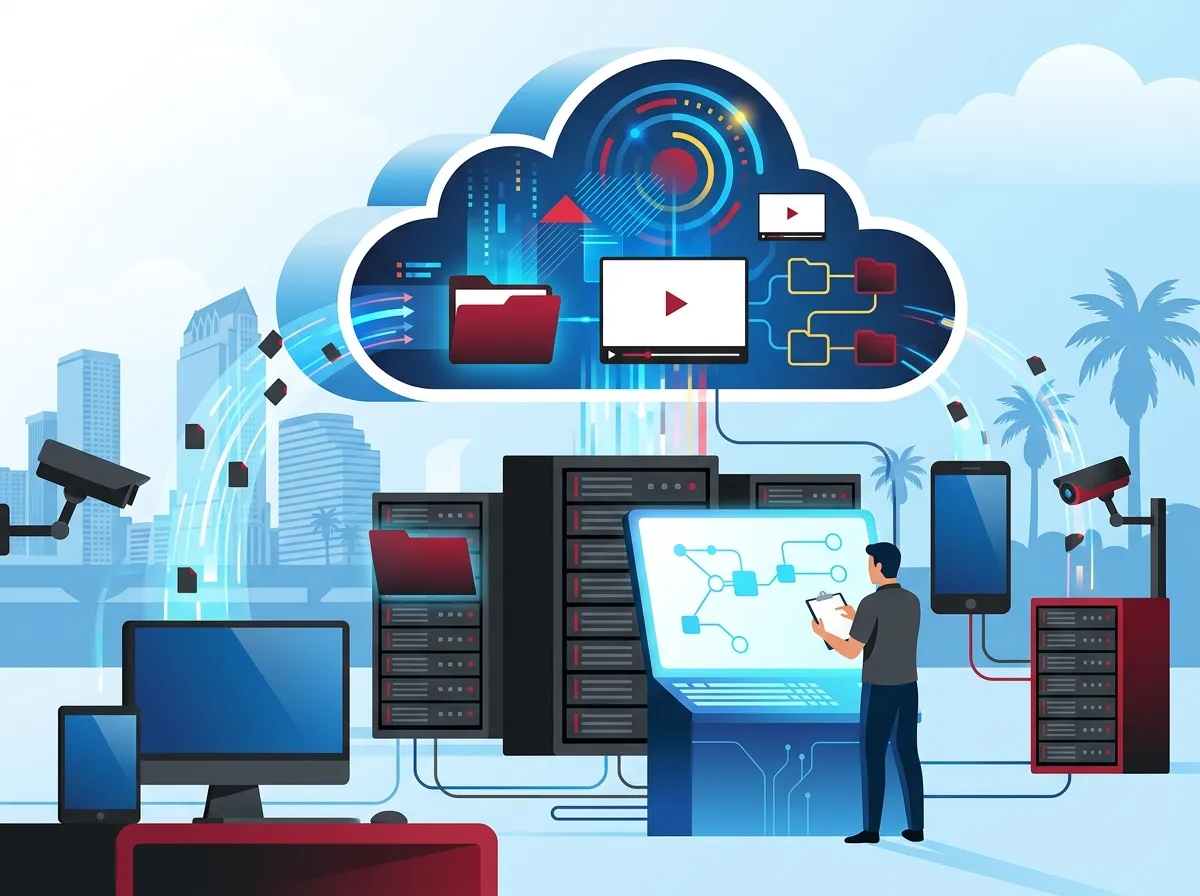 How long is footage stored with a cloud video security system in Tampa?