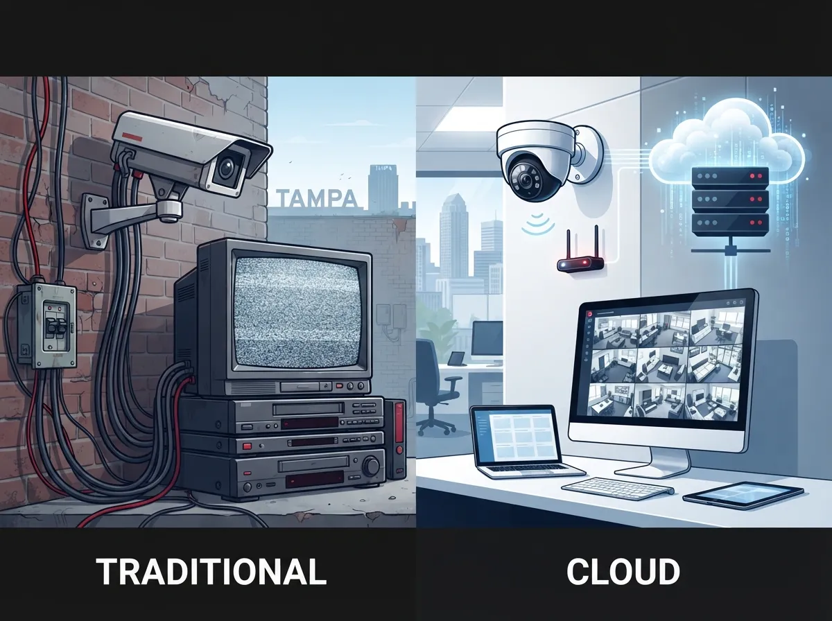 cloud vs traditional security cameras