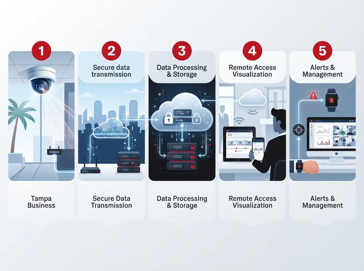 how does cloud security camera work