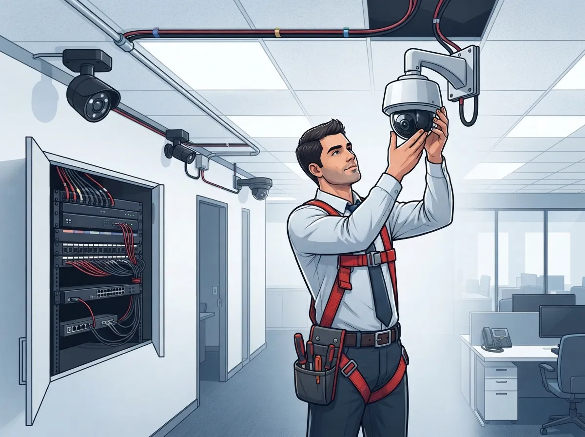 business security camera installation