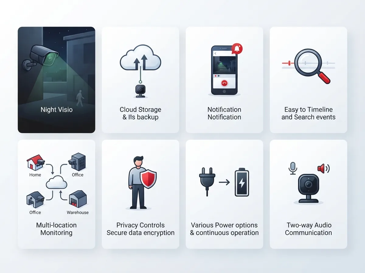 night vision cloud security cameras