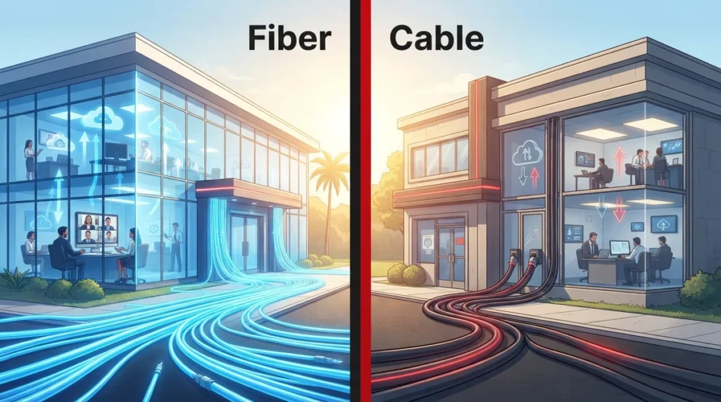 Fiber vs. Cable: Sarasota Business Internet Showdown