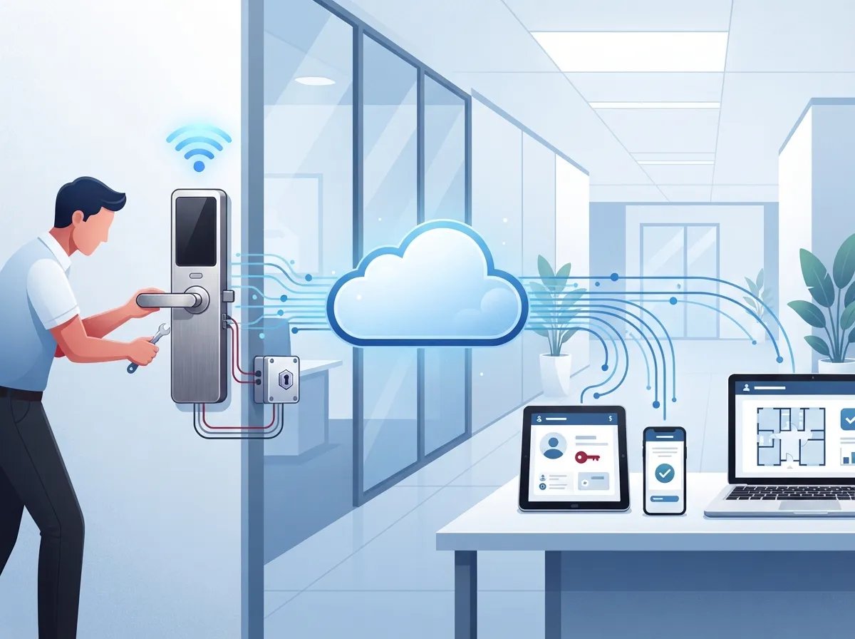 cloud access control door lock integration