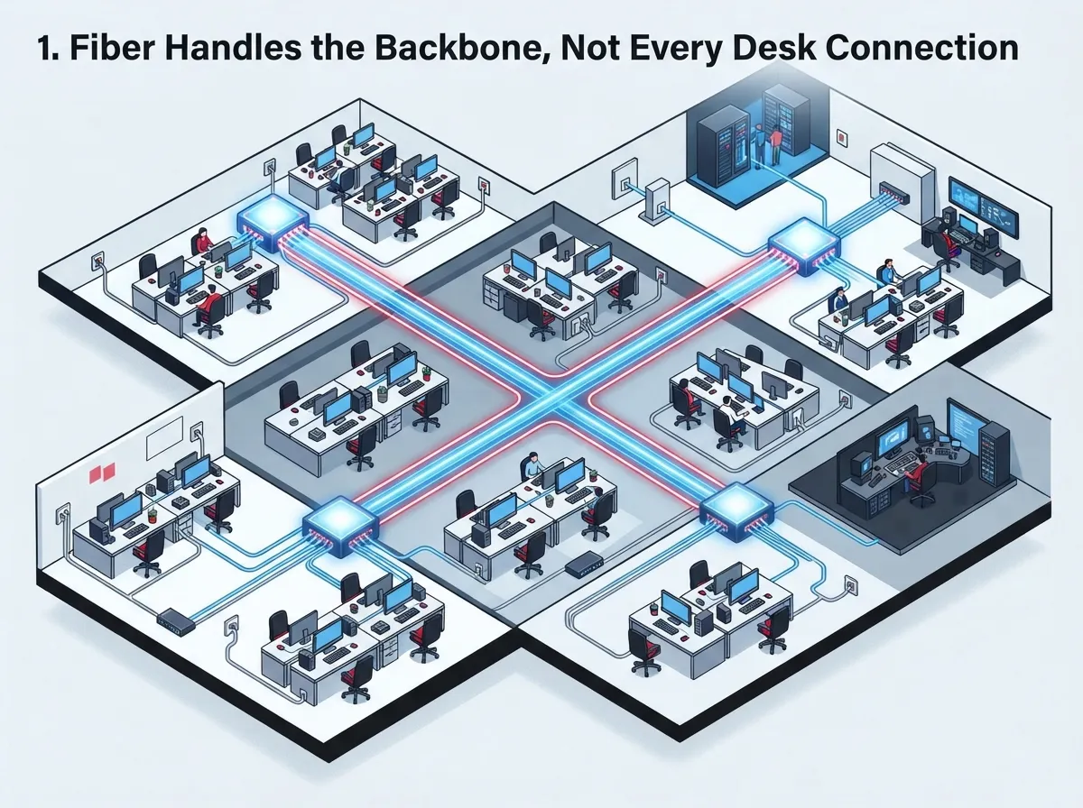 fiber optic cabling for offices