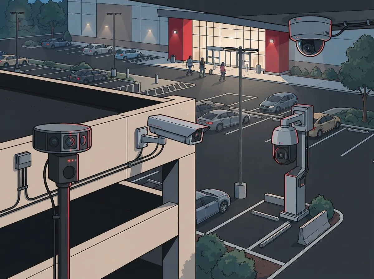 parking lot security cameras commercial