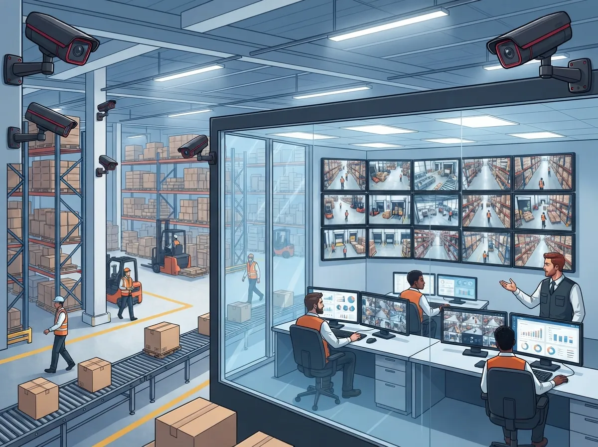warehouse security camera installation