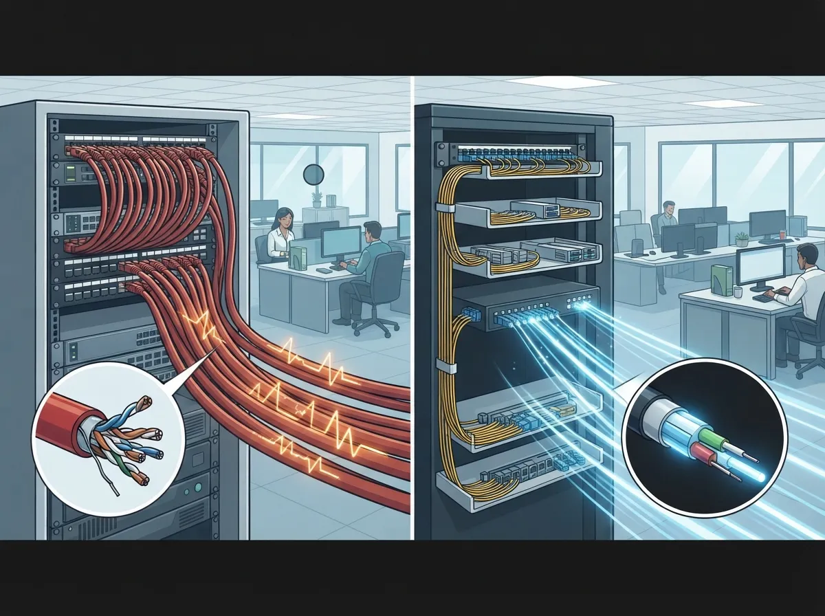 copper vs fiber cabling