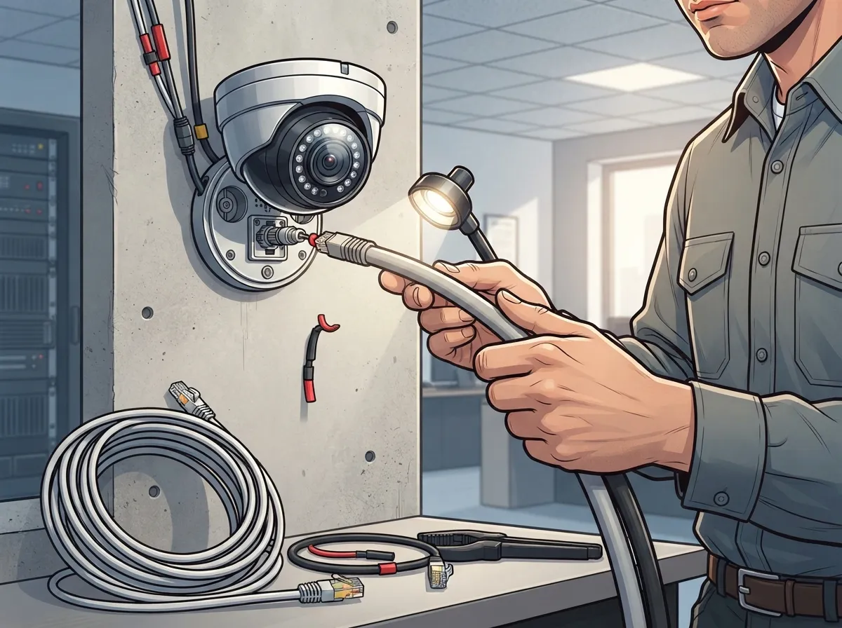 security camera wiring and installation