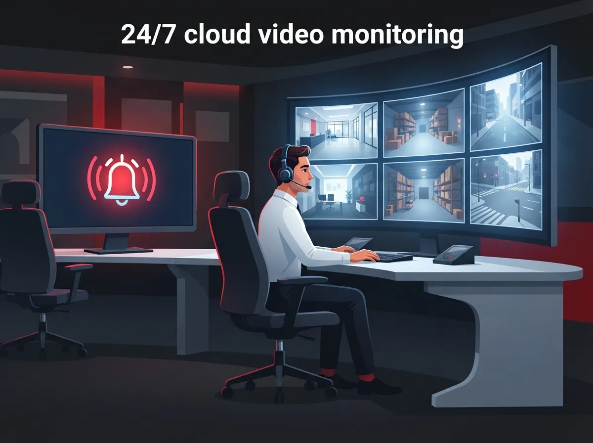 24/7 cloud video monitoring