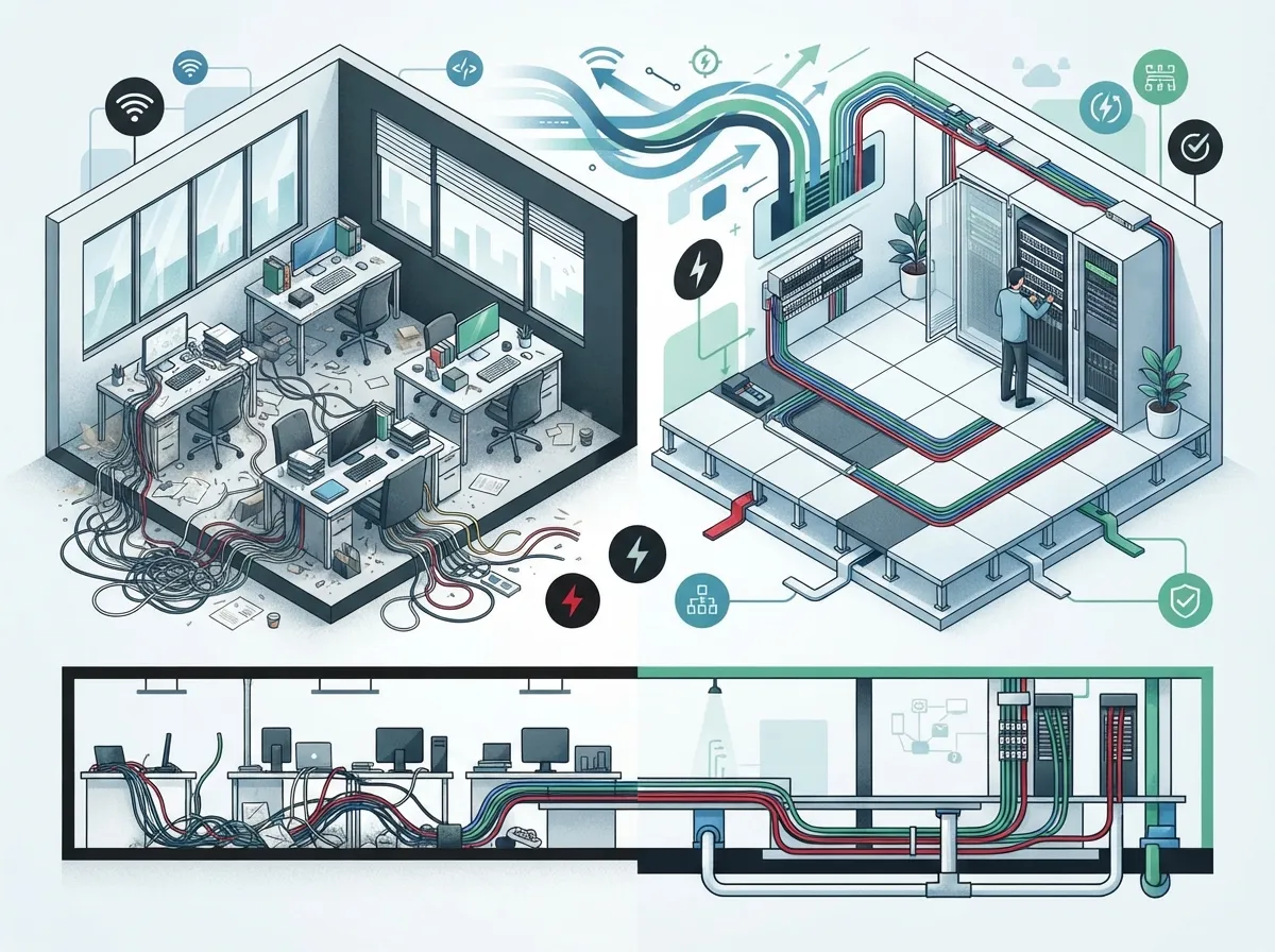 cabling layout planning for office