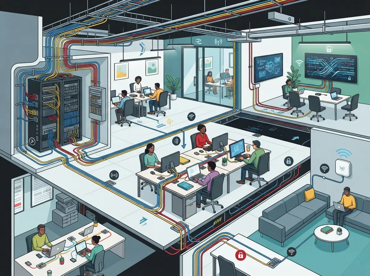 co working space network cabling