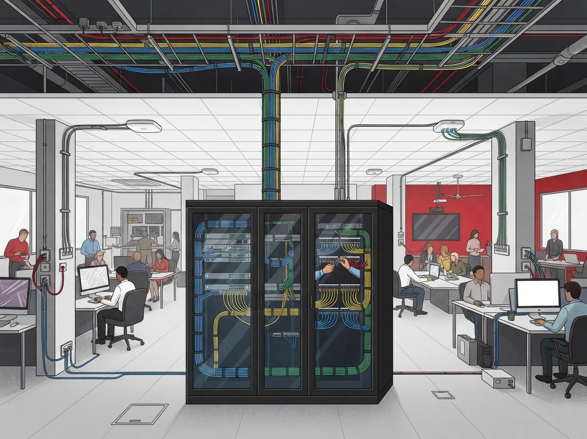 co working space network cabling