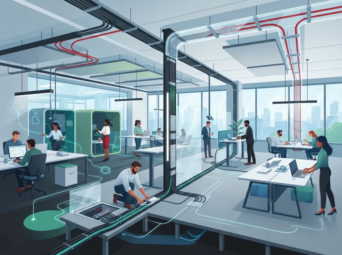 flexible office space cabling