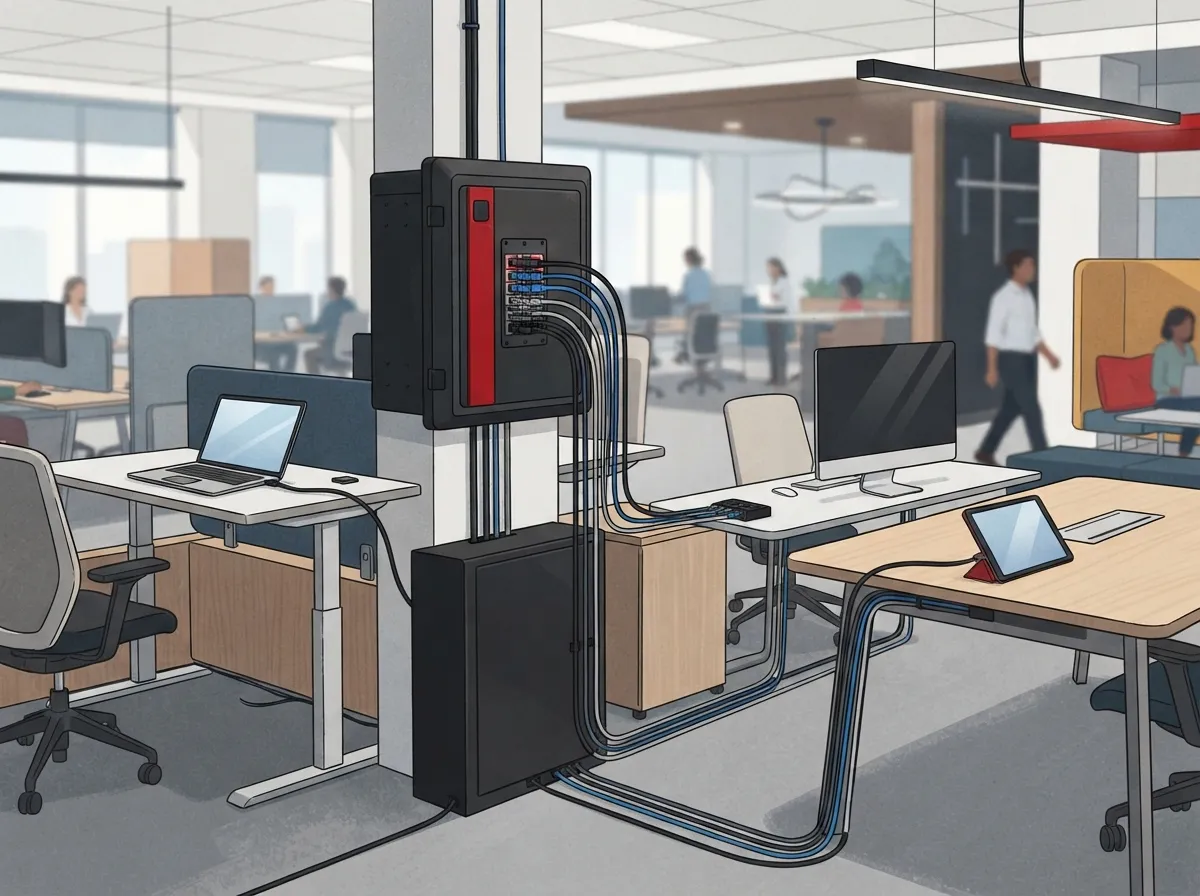 flexible office space cabling